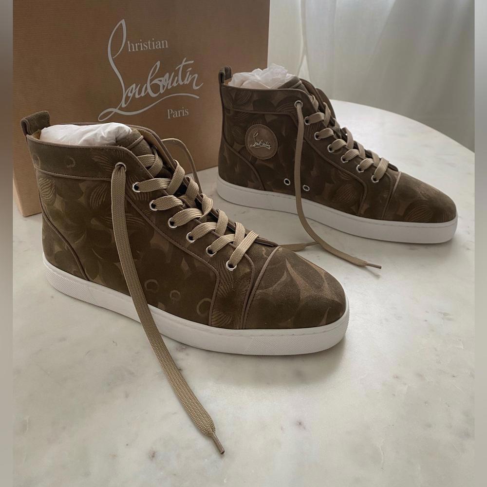 Christian Louboutin - Louis Orlato Petunia Leather High-top Sneakers, size 44 - Picture 6 of 14